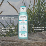Lavera Care Basis Sensitiv 2 in 1, Shampoo en douchegel met biologische aloë vera en plantaardige keratine, 250 ml Douche en bad Naty Shop