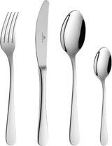 Gerlach Flow Besteck-Set 6 Personen Spülmaschinenfest Essbesteck Besteck Aus Edelstahl Messer Gabel Löffel Teelöffel Tafelbesteck Rostfrei 24 Stk, Silberglänzend Keuken Naty Shop Silberglänzend 24 El. In Einer Schachtel