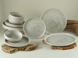 CreaTable, 23714, Uno Athena-serie, 12-delige serviesset voor 4 personen, porseleinen bordenset, vaatwasser- en magnetronbestendig, gemaakt in Portugal