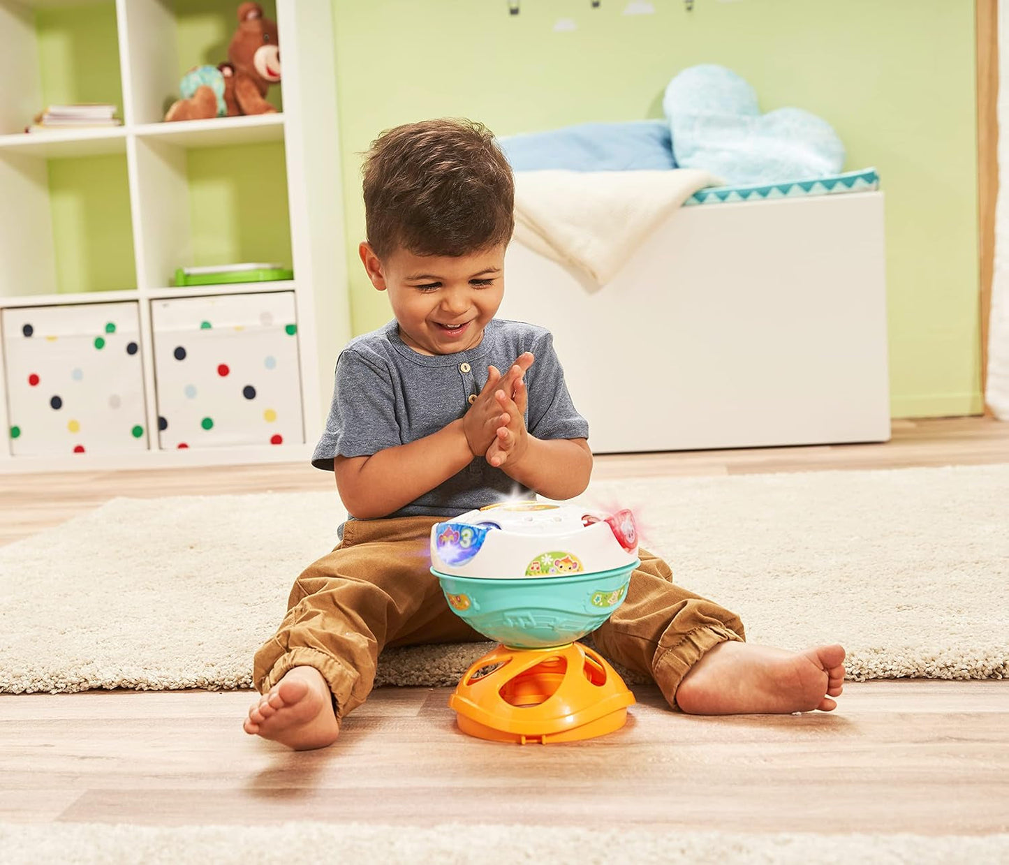 Vtech Baby 3-in-1 magische muziekbal Zelfbewegende muziek die interactief speelgoed speelt voor kinderen van 9-36 maanden Kleurrijk babyspeelgoed Naty Shop
