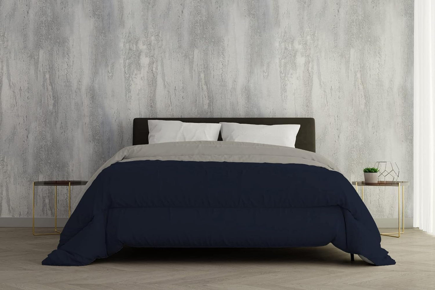 Italy Bedding Winterdekbed, lichtgrijs/donkergrijs, 2 plaatsen, 250 X 200 Cm Dekbedden en dekbedden Naty Shop Blu Scuro/Grigio Chiaro 250 X 200 Cm