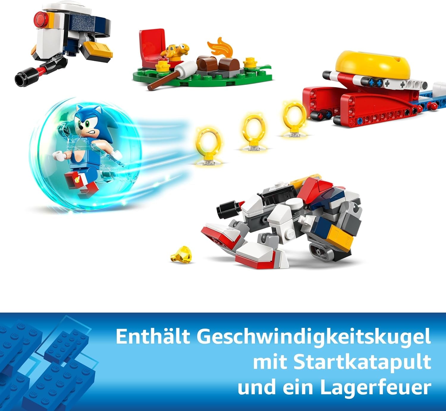 LEGO Sonic the Hedgehog Sonics confrontatie bij het kampvuur Spelspeelgoed voor kinderen en videogamefans Bouwset voor jongens en meisjes 7 jaar oude avonturenset Verzamelbaar 77001 Bouwsets Beuche in LEGO-Store