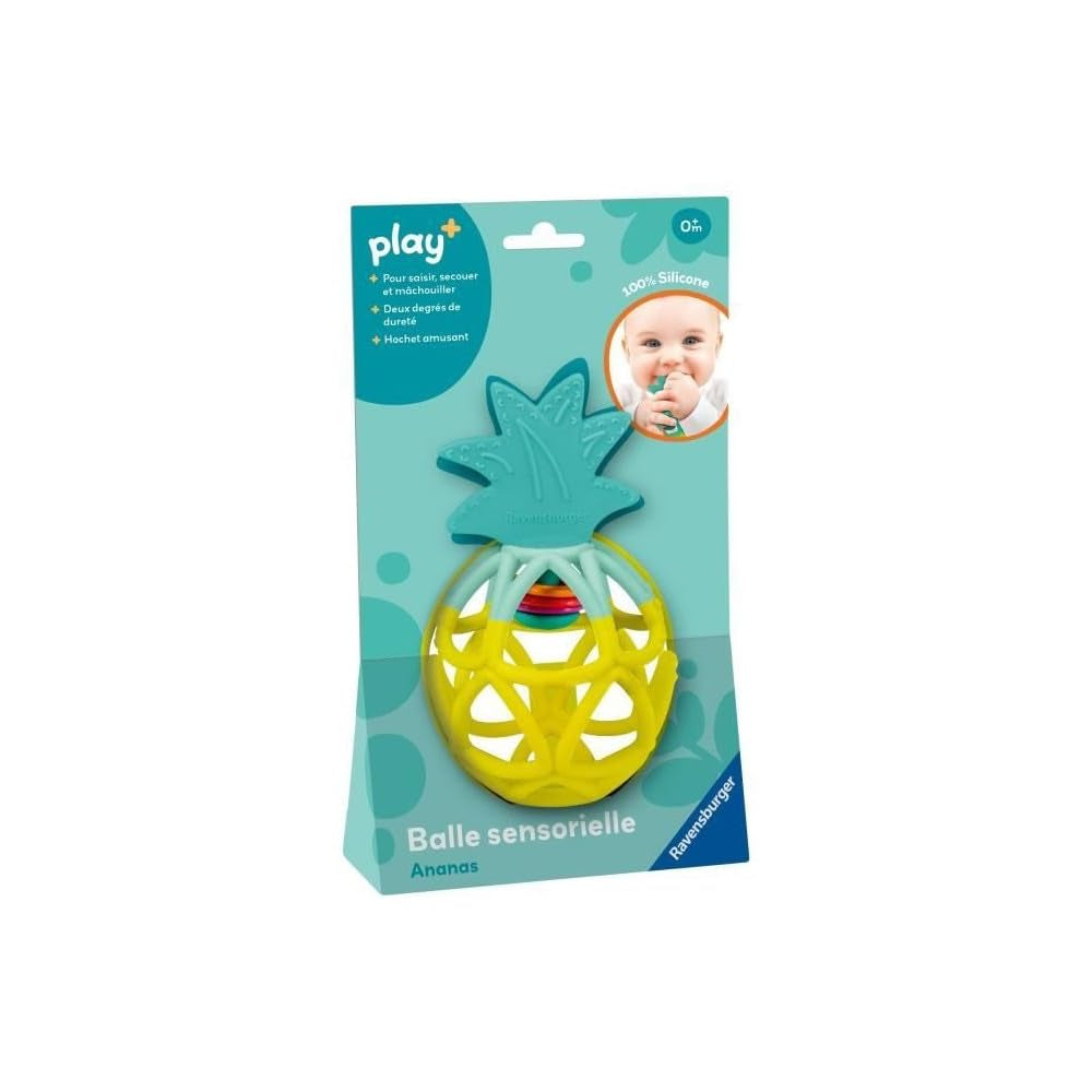 Ravensburger Play + 34013 Sensorische bal, ananas, speelgoed voor kinderen vanaf 6 maanden, Franse versie Baby Toys Naty Shop