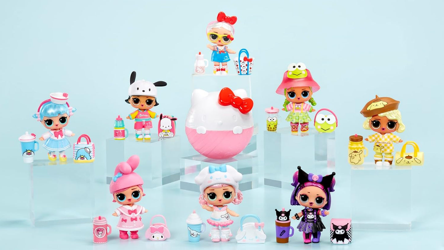 LOL Verrassing! Love Hello Kitty and Friends - 1 pop met 7 verrassingen, willekeurige selectie, 8 verzamelobjecten, voor kinderen vanaf 4 jaar, roze