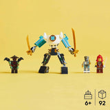 LEGO NINJAGO Zane's Actie Mech - Ninja speelgoed met 3 minifiguren voor rollenspellen - Kleine set om te bouwen en te spelen voor kinderen - Cadeau-idee voor jongens en meisjes vanaf 6 jaar 71827 Bouwsets Besuche den LEGO-Store