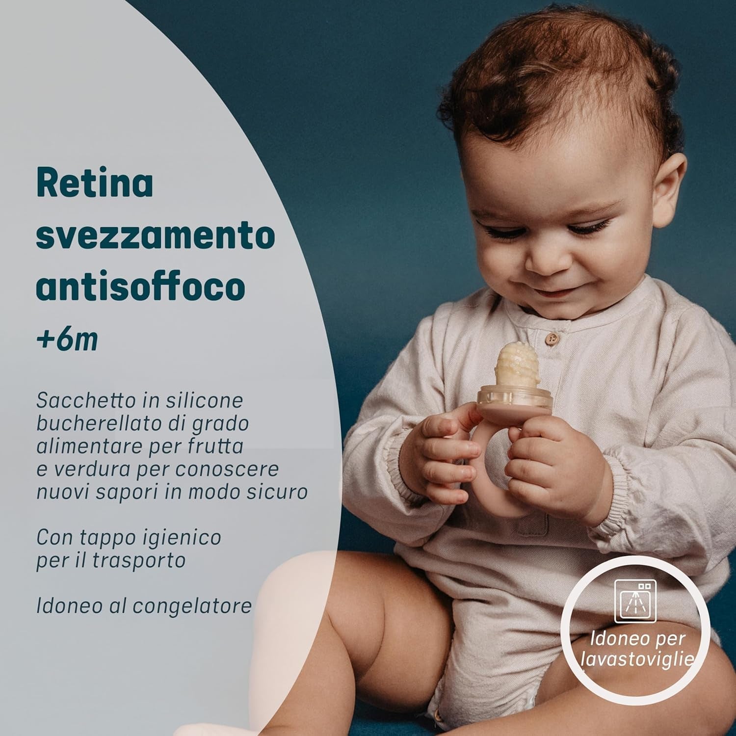 Suavinex Babybijtring, verstikkingsbestendig, food grade, siliconen, met deksel, gemakkelijk schoon te maken, vaatwasmachine- en vriezerbestendig, kalmeert tandvlees, 6 maanden en ouder, roze