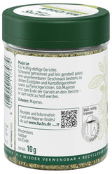 Fuchs Gewürze - Marjolein gerebelt - zum Würzen von Kartoffelgerichten, Fleischgerichten oder Eintöpfen - natuurlijke ingrediënten - 10 g in wiederverwendbarer, recyclebarer Dosis