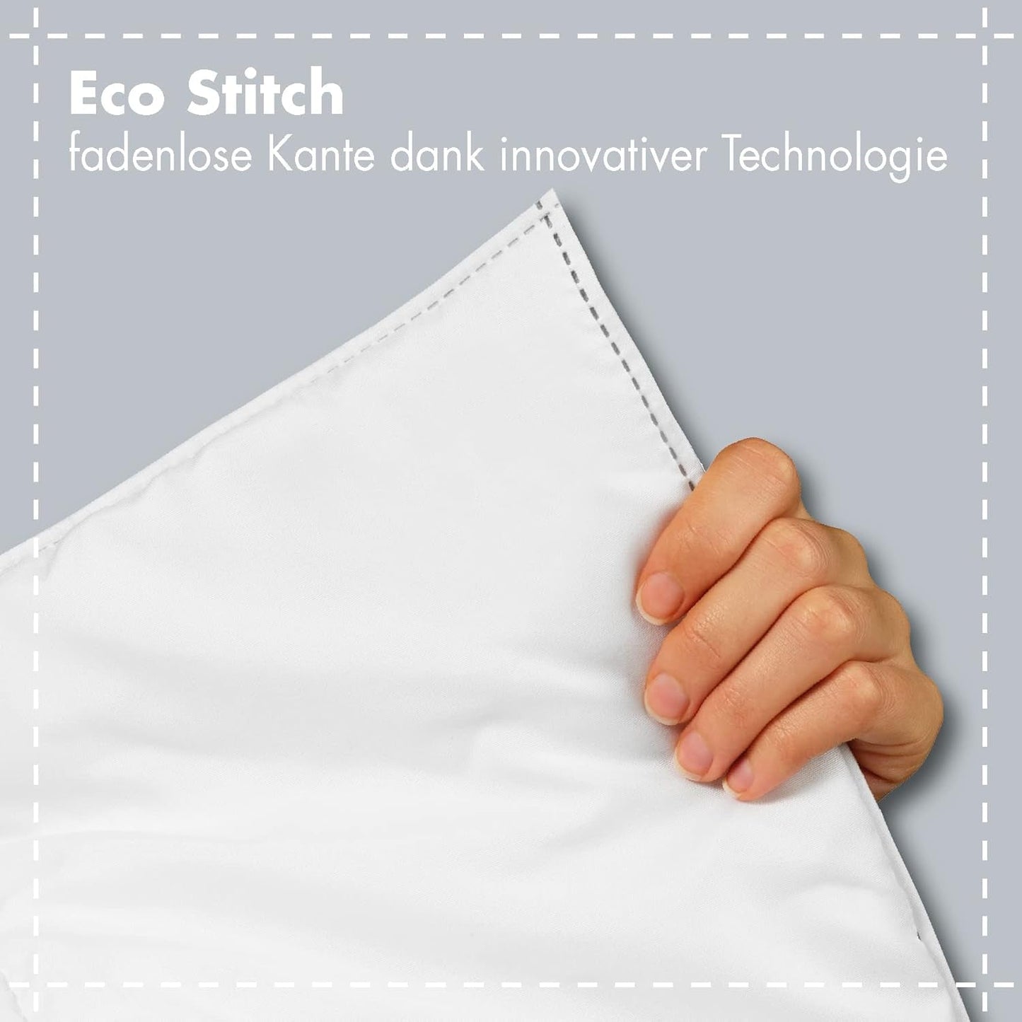 Traumnacht Green basisbedset bestaande uit een dekbed voor het hele jaar door, 135 X 200 cm + kussen 80 X 80 cm, Oeko-Tex gecertificeerd, geproduceerd volgens de Duitse kwaliteitsnorm Quilts en quilts Naty Shop