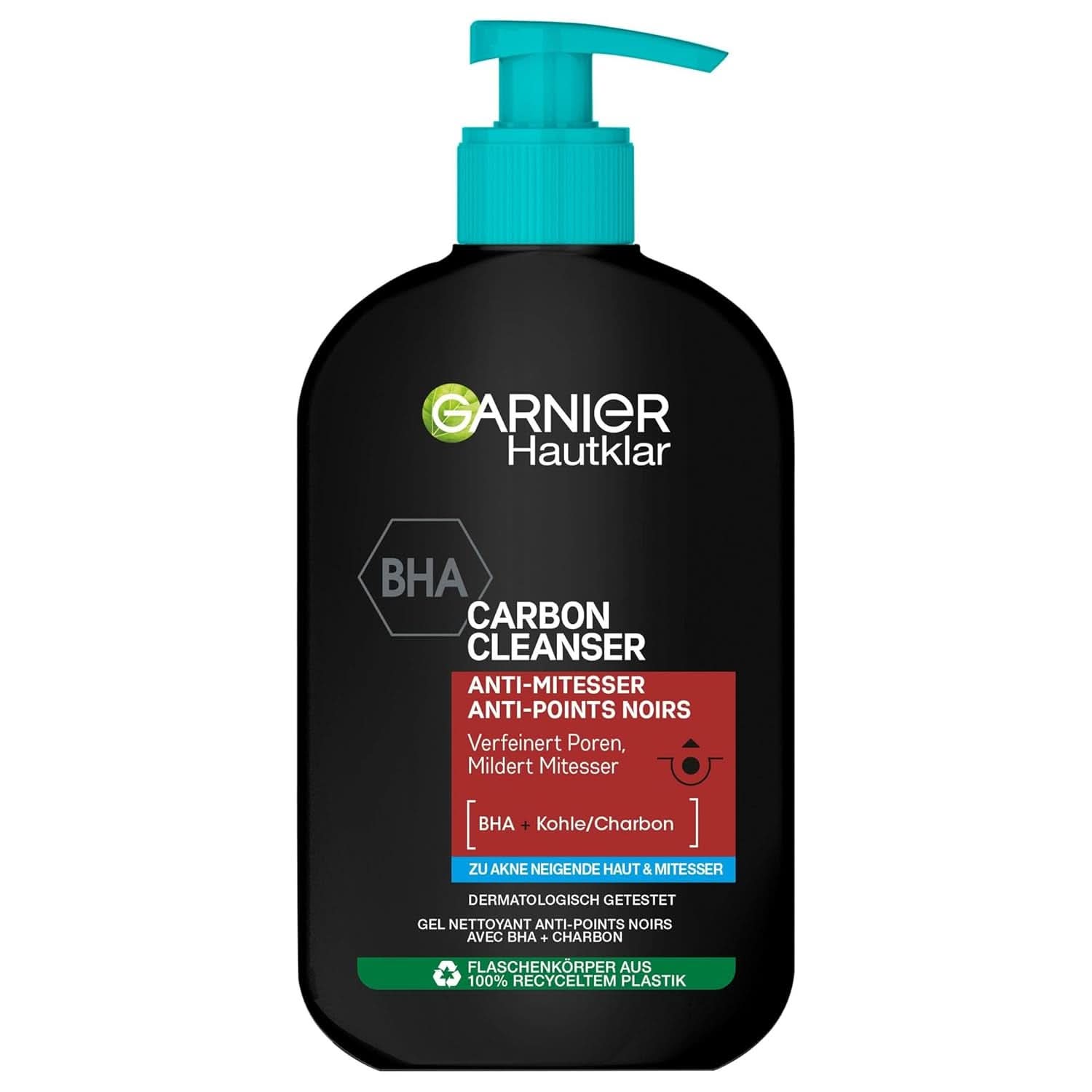 Garnier Charcoal Cleanser Gezichtsreinigingsgel tegen mee-eters en puistjes 250ml Douche & Bad Naty Shop