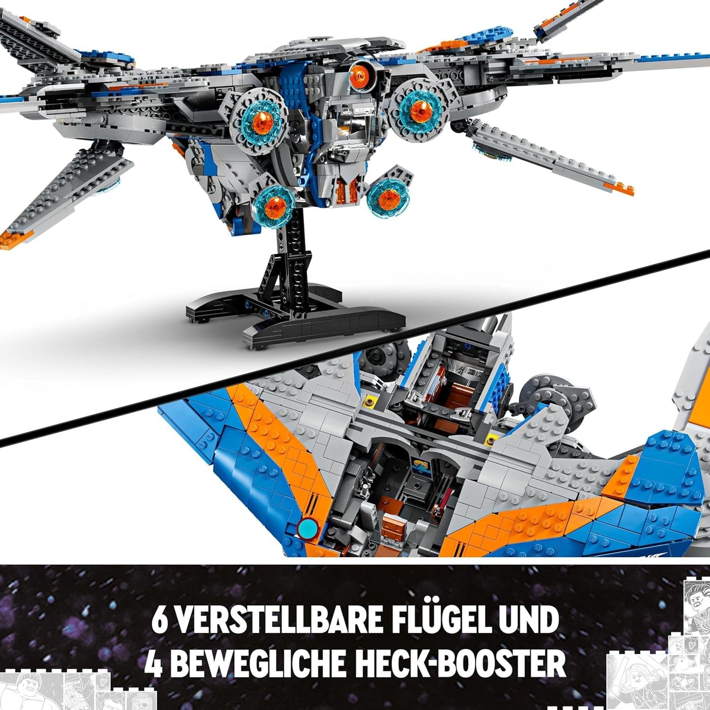 LEGO Marvel Guardians of the Galaxy: The Milano Building ruimteschipmodel met 4 superhelden minifiguren Avengers Flyer voor ruimteavonturen cadeau voor jongens en meisjes 76286 Bouwsets Beuche in LEGO-Store