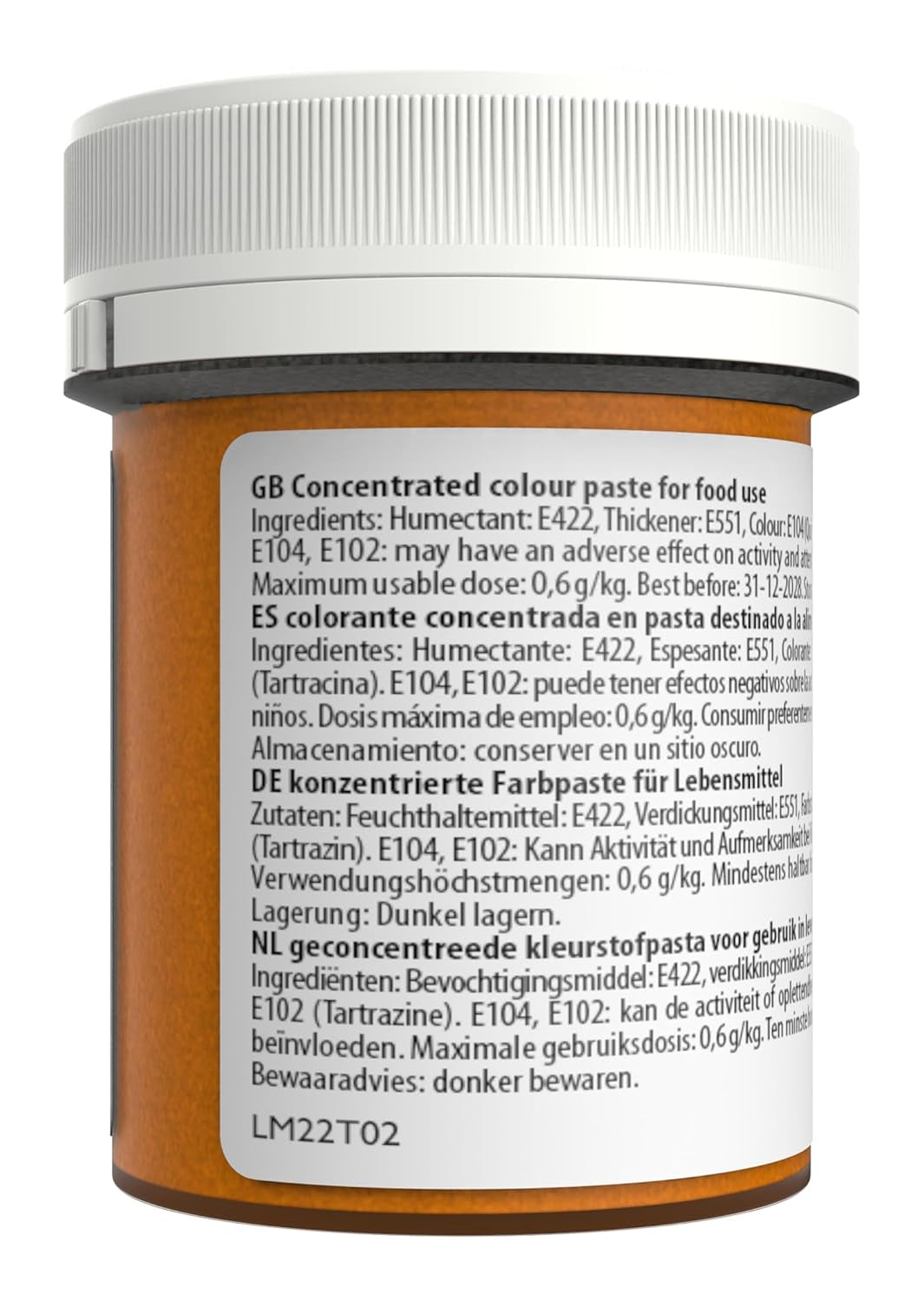 Kleurstof Sugarflair Max Concentrated Yellow Extra, sterk geconcentreerde kleurstof voor marsepein en fondant, pastakleuring Max Concentrate - 42 g