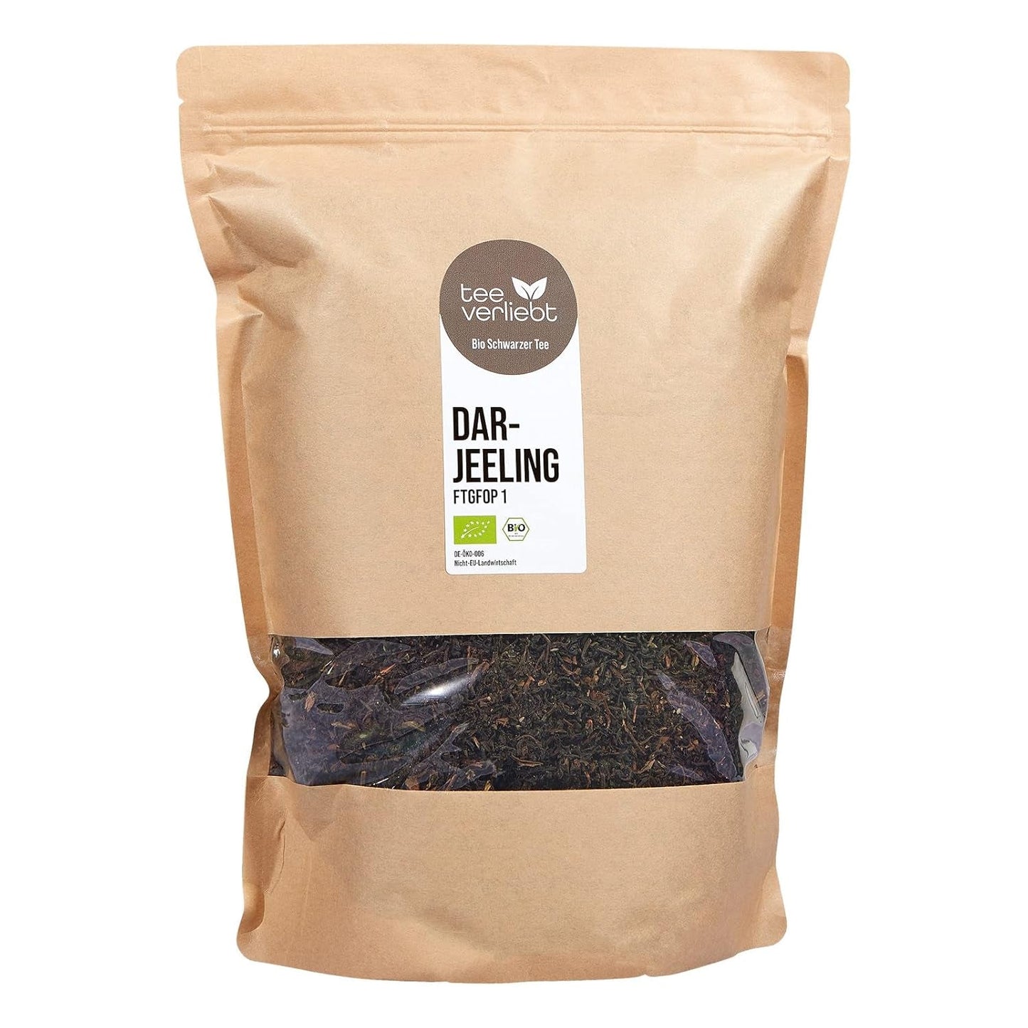 Teeverliebt - Darjeeling Bio Second Flush 1000G I Darjeeling Thee FTGFOP1 uit India I Volle Smaak Lichte Zwarte Thee I 1 kg