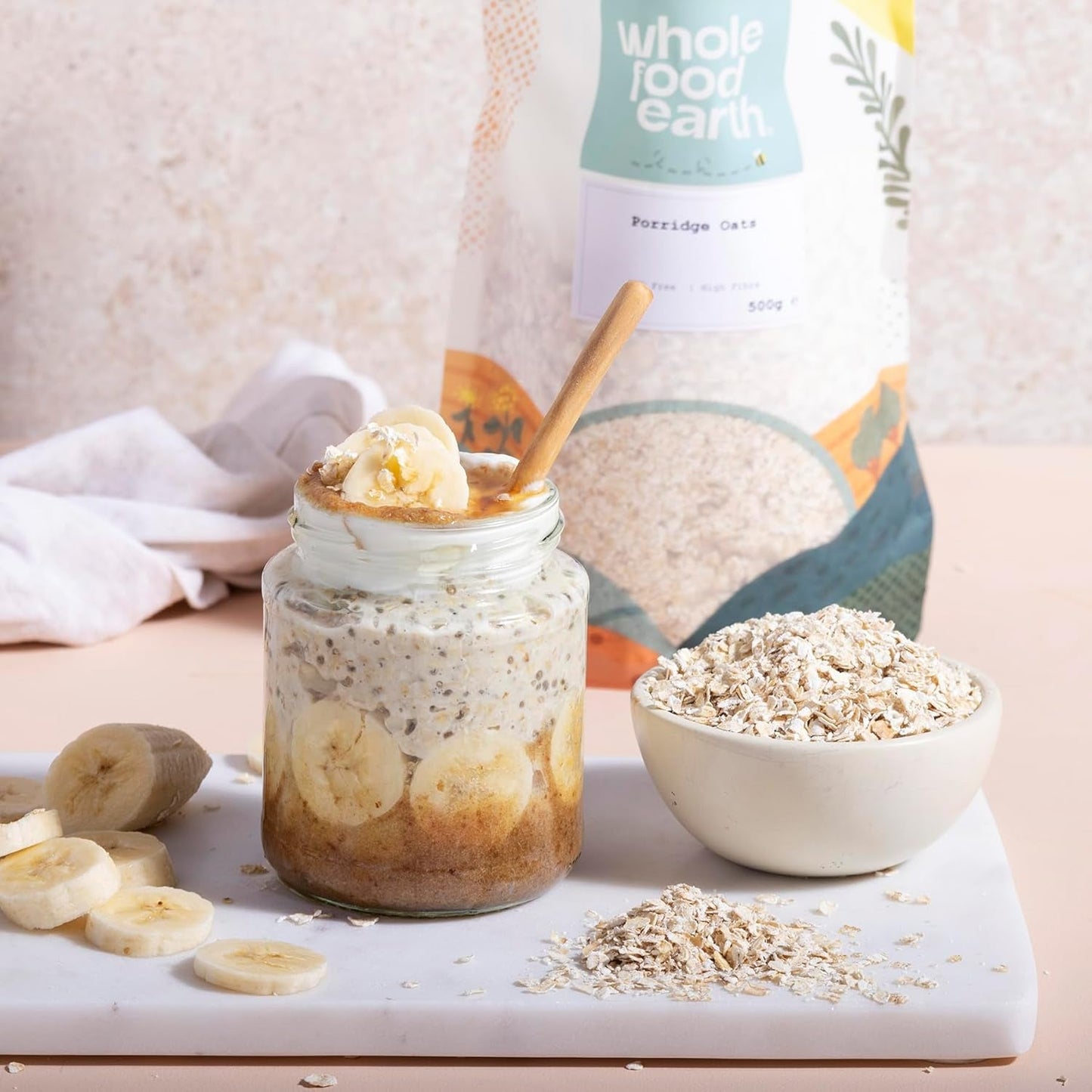 Wholefood Earth - Biologische Havermoutpap 3 kg | Niet-GMO | Veganistisch | Rijk aan vezels