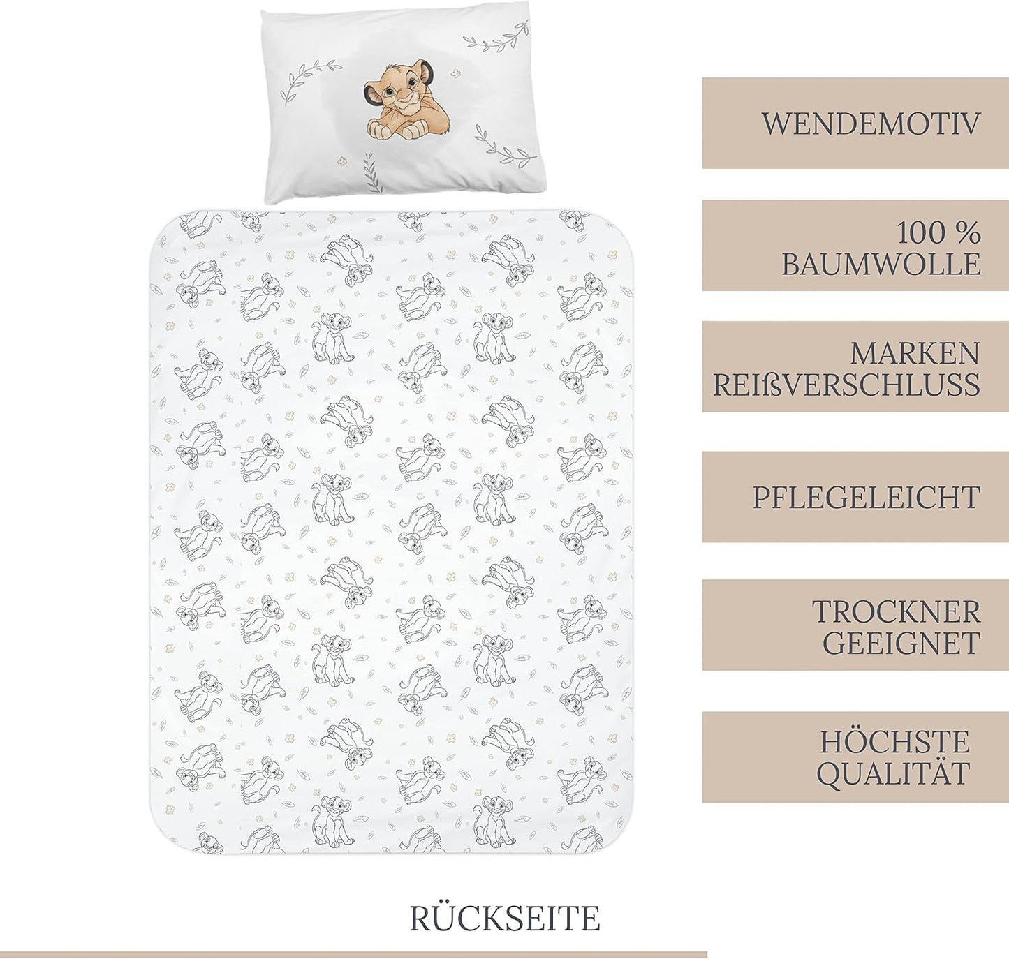 Kinderbeddengoed, Simba, The Lion King Beddengoed - kinderen Naty Shop