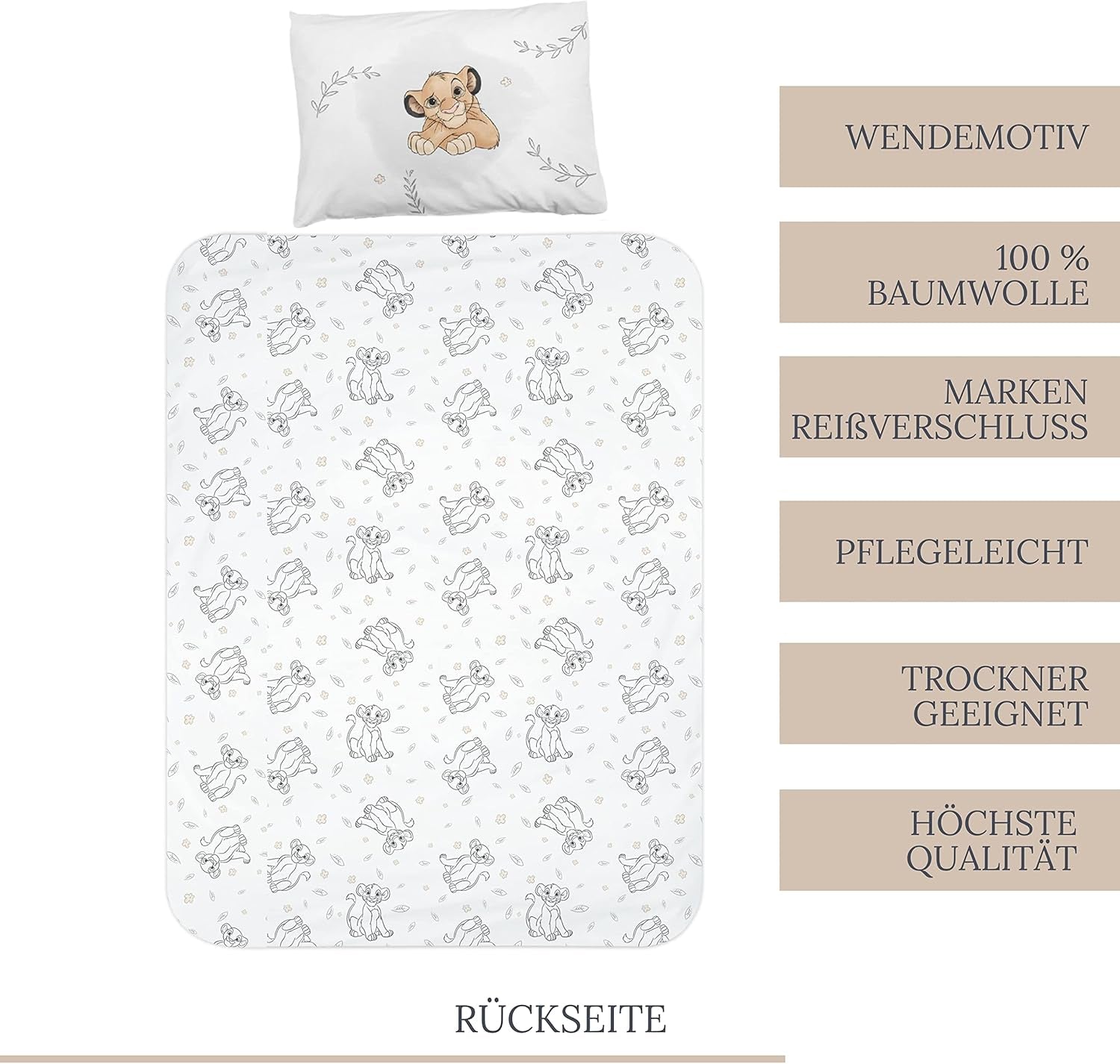 Kinderbeddengoed, Simba, The Lion King Beddengoed - kinderen Naty Shop
