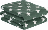 DREAMSCENE comfortabele deken pluizige deken fleece deken - woonkamerdeken warm winter zacht, bankdeken, bankdeken, knuffeldeken kinderen, woonkamer & knuffeldekens 120X150Cm, bankspreideken grijze sterren Bedden en dekens Besuche den DREAMSCENE-Store Bosgroen 120 X 150 Cm