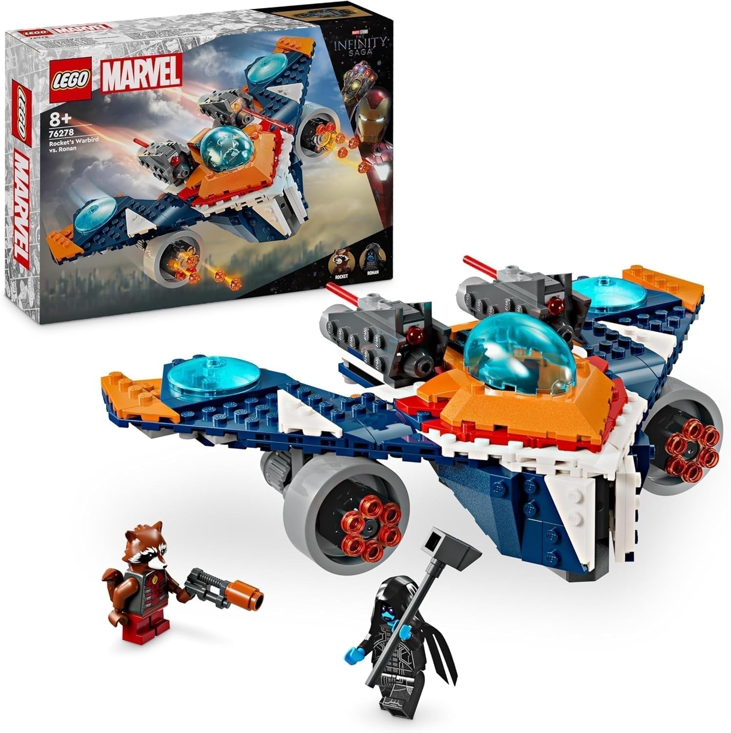 LEGO Marvel Rockets Ruimteschip Vs. Ronan bouwbare ruimteschipset Guardians of the Galaxy Superheldenfiguur speelgoedcadeau voor jongens en meisjes vanaf 8 jaar 76278 Bouwsets Bekijk de LEGO-Store Single