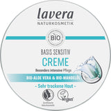 Lavera Basis Sensitiv, intensieve verzorging voor de droge huid met Aloë Vera en amandelolie, 150 ml Naty Shop Standaardtitel