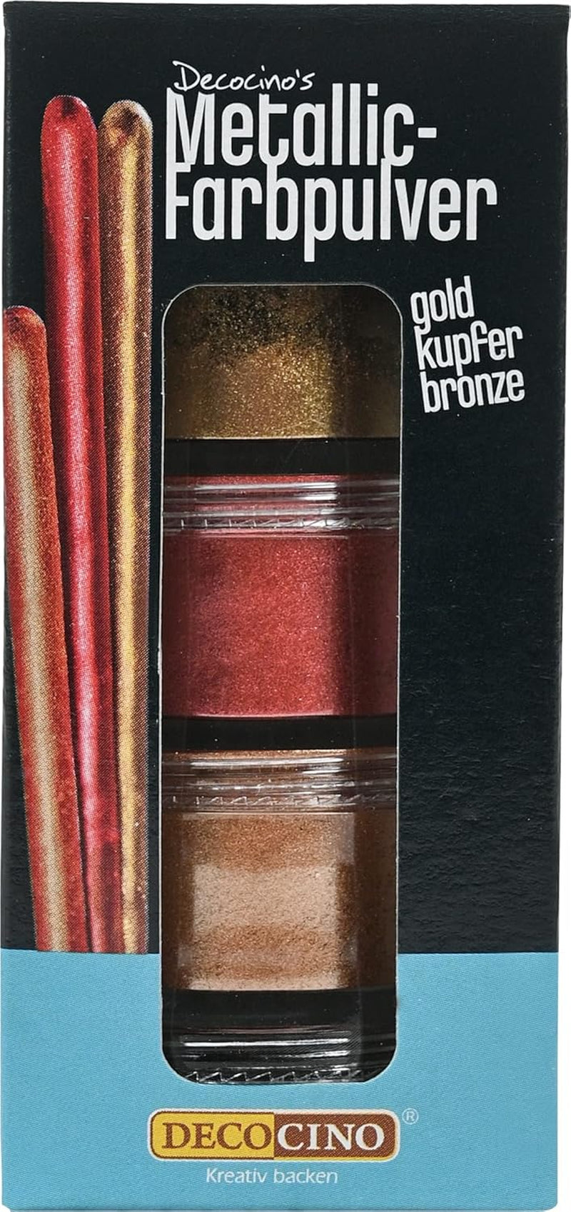 DECOCINO Metallic pastelkleurpoeder (3X2G) – Blauw, Lila en Roze – Kleurstofpoeder voor levensmiddelen – Glitterpoeder Geschikt voor fondant als taartversiering en taartdecoratie!