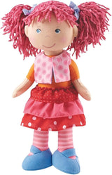 HABA Lily Lou pop - Zachte stoffen pop vanaf 18 maanden - 30 cm met kleding en haar - Ideaal speelkameraadje voor kleine kinderen - 1302842001