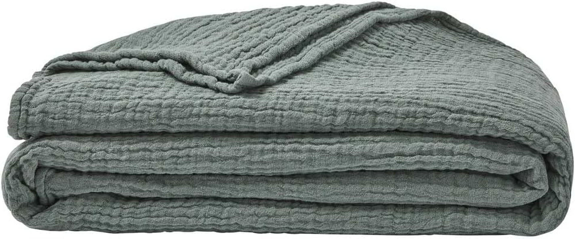 ESSIX Plaid, Monocolor, Gemaakt van katoengaas, Jazzy, 130 X 170 Cm Dekbedden en dekbedden Naty Shop Sage