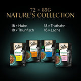 SHEBA Nature's Collection in jus - Nat kattenvoer van hoge kwaliteit, fijne variëteit (MSC) in geportioneerde zakjes - 72 x 85 g