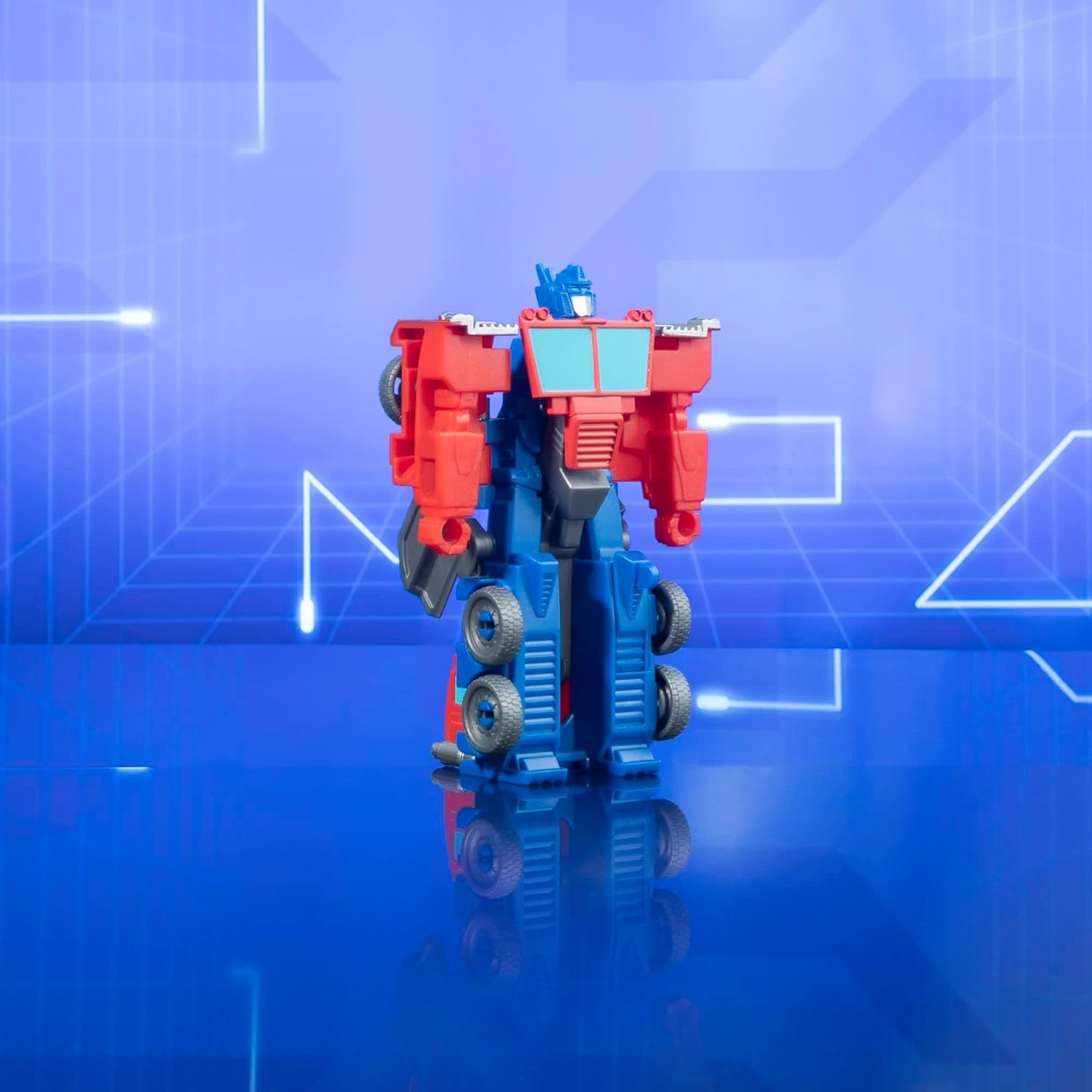 Transformers Earthspark 1-Step Flip Changer Optimus Prime-actiefiguur (10 cm) Robotspeelgoed Actiefiguren vanaf 6 jaar Naty Shop