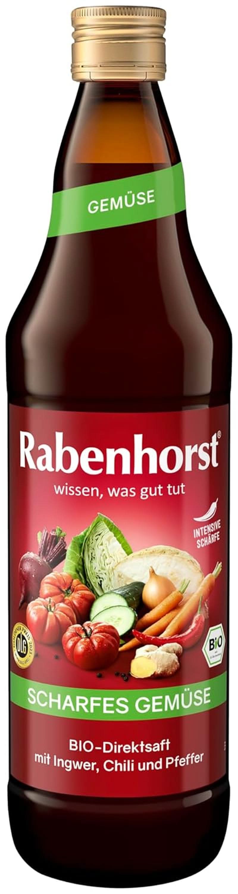 RABENHORST (6 x 700 ml) - Hoogwaardig groentesap van diverse groenten met een intens pittige smaak Alcoholvrije dranken Naty Shop