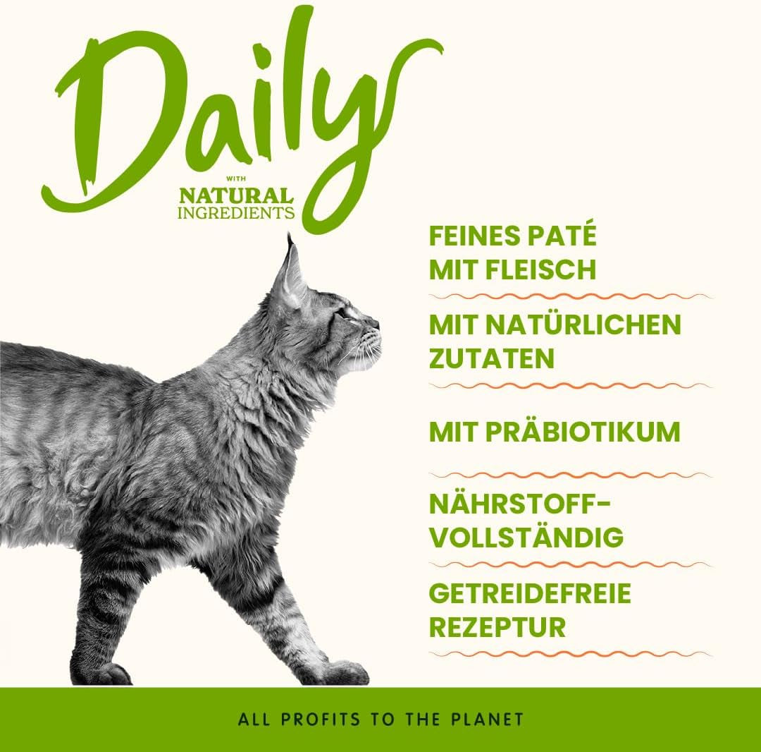Almo Nature Daily - Nassfutter für Erwachsene Katzen - Kip - 100 g, Packung mit 32