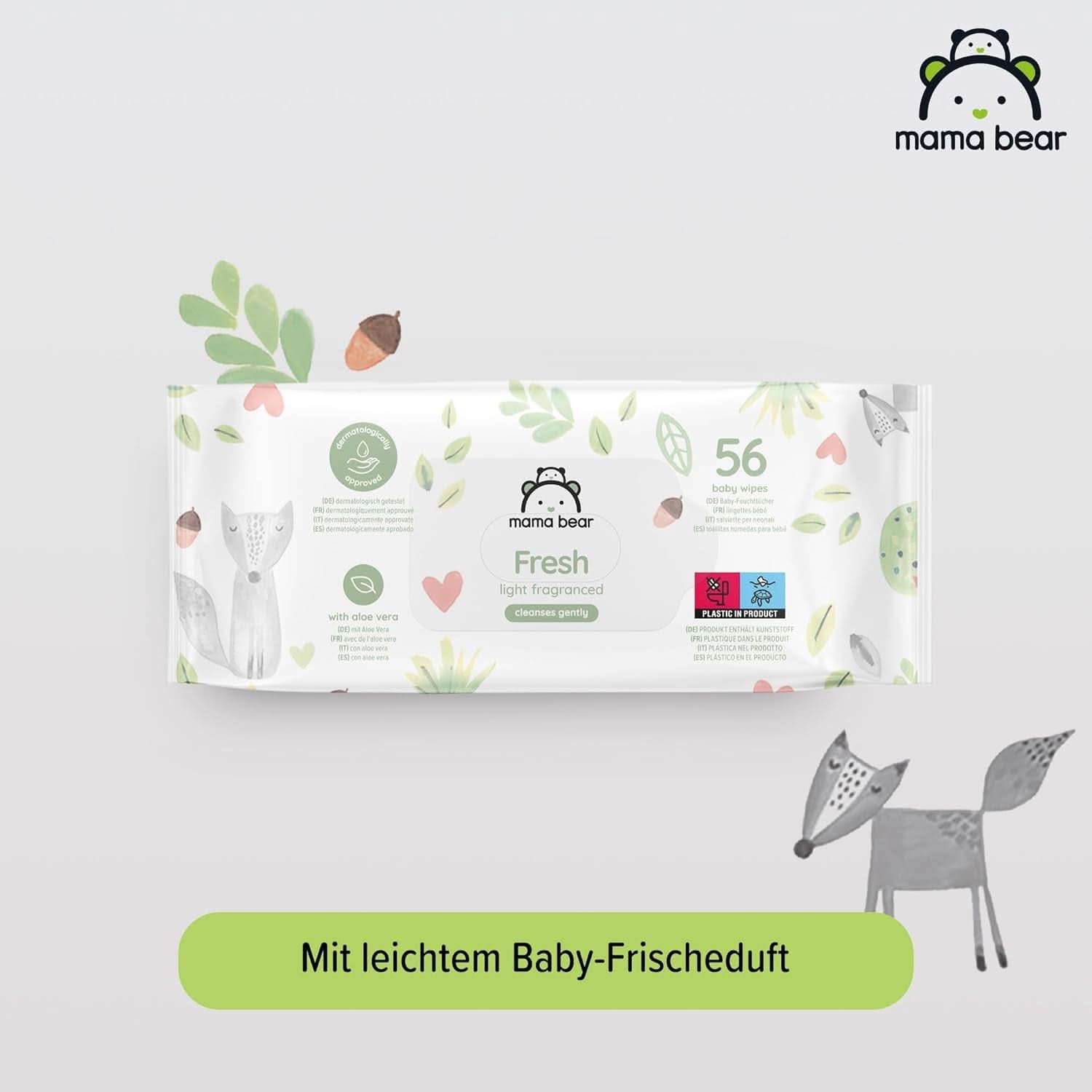 Verse Babydoekjes met Aloë Vera Mama Bear Naty Shop