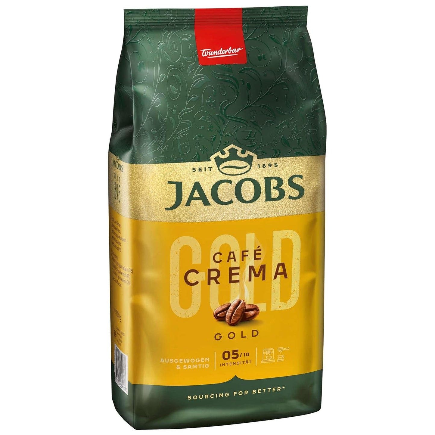 Jacobs Expert Roast Cafe Crema Gold, Koffie hele bonen (4 x 1 kg)