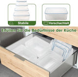 YASHE Voedselopslagpot met deksel, 12-delige plastic voorraadpottenset, BPA-vrij, 100% lekvrij, stapelbaar, doorzichtige voedselopslagdozen Naty Shop