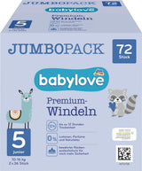 Luiers Premium Active Plus, maat 5, Junior 12-25 kg, Jumbopak, 2 x 36 stuks, 72 stuks