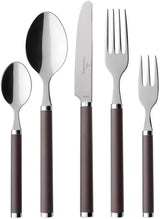 Villeroy En Boch Play Chocoladebruin Bestek, voor maximaal 6 personen, 30-delig, roestvrij staal, bruine kunststof handgreep Keuken Naty Shop