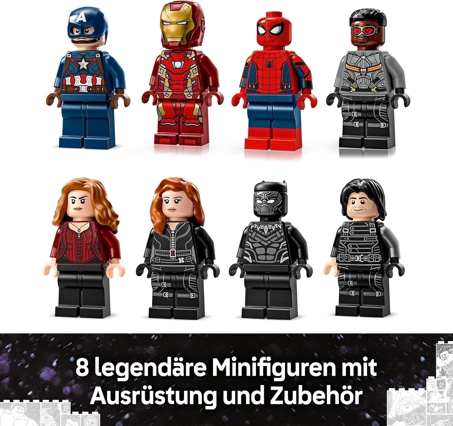LEGO Marvel Captain America: Civil War Action Duel - Superheldenspeelset met 8 minifiguren - Speelgoedvliegtuigbouw- en speelset - Cadeau voor jongens en meisjes 76314 Bouwsets Besuche in LEGO-Store