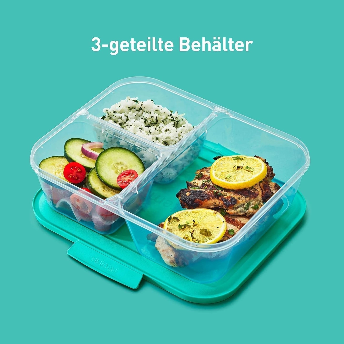 Nest IT-systeem voedselopslagcontainers Maaltijdbereidingsdozen | Luchtdichte voorraadbussen van 1,9 liter met DRIE compartimenten en deksels | BPA-vrij | Groen | 5 stuks Naty Shop voedselbewaardozen
