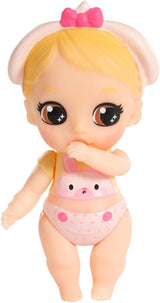 BABY born 904763 Baby Surprise Bus - roze minipoppenspeelgoedbus met 2 exclusieve poppen, drievoudige kinderwagen, schommel, carrousel, glijbaan en drievoudige schommel.