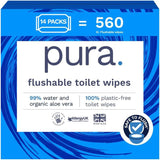 Eco-vriendelijke wegwerpdoekjes 560 doekjes (14 x 40 doekjes) Maandverpakking 100% plasticvrij 99% watergevoelige verzorging Vochtige doekjes Fijn tot doorspoelen Gecertificeerd biologisch afbreekbaar Veganistisch
