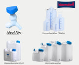 Hünersdorff | Hoekstopkraan | Coltara | Voor bussen met een schroefdraadbreedte van 22 mm | Slangaansluiting 13 mm of 1/2" | Naturel/blauw