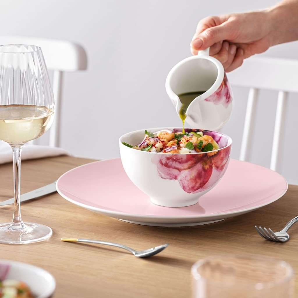 Villeroy & Boch - Rose Garden Melkmok, 280 ml, Premium porselein, wit/roze