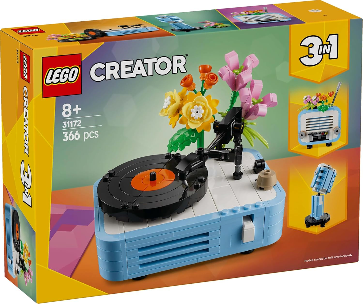 LEGO Creator 3In1 discspeler met bloemen - speelgoed om te bouwen tot radio of microfoon - muzikaal speelgoed voor kinderen - creatief cadeau-idee voor meisjes en jongens vanaf 8 jaar 31172 Bouwsets Besuche den LEGO-Store