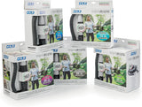 GF SRL, Aquapop Grey Easy 10, 10 meter zelfverlengende gevlochten slang, made in Italy, met mini-tuinsproeier en aansluitingen voor tuinirrigatie, donkergrijs