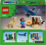 LEGO Minecraft Steve's Desert Expedition, videogameset voor jongens en meisjes, bioom met Steve, huis, beeldjes en kameelspeelgoed, gamercadeau voor kinderen vanaf 6 jaar 21251 Bouwsets Besuche den LEGO-Store