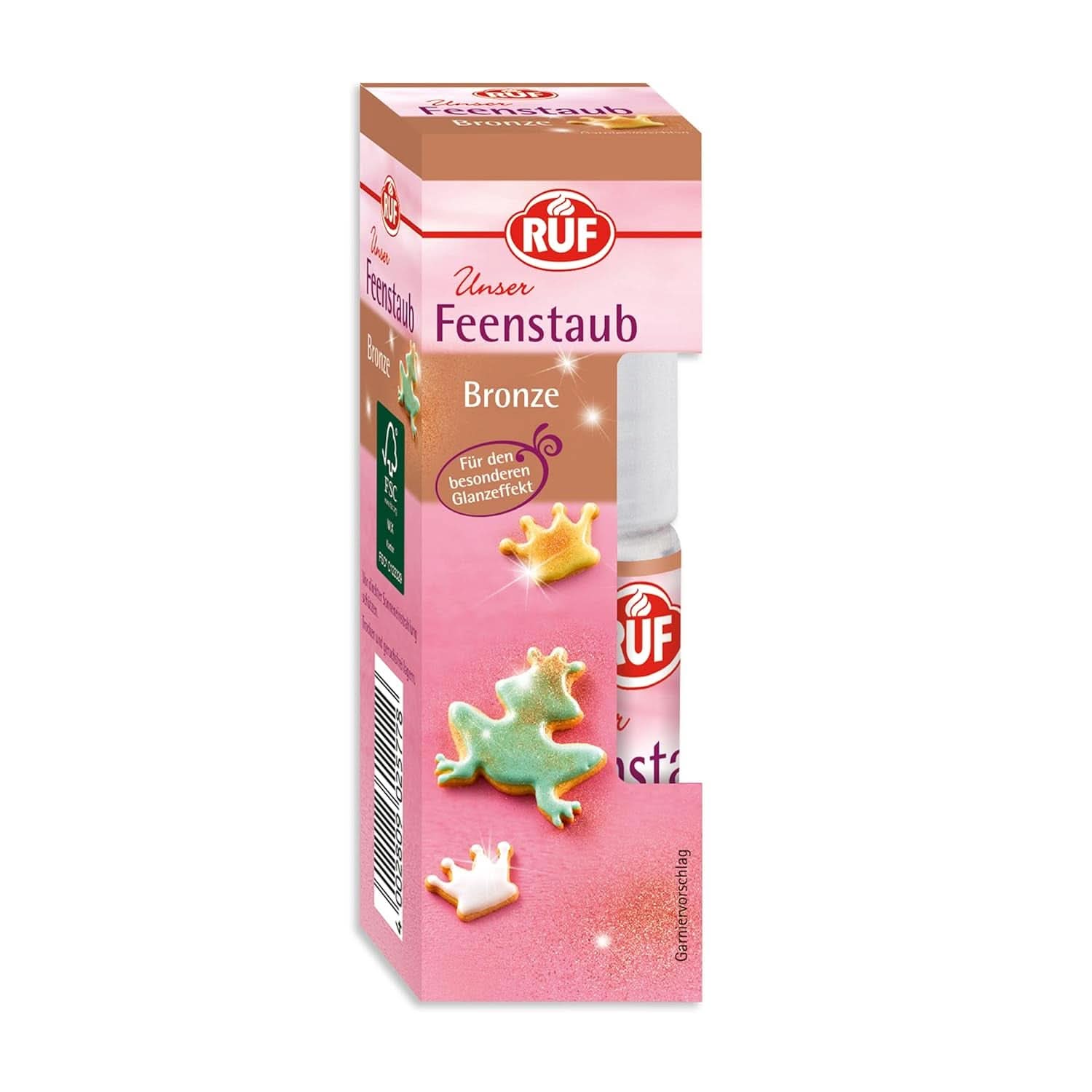 RUF Fairy Dust Eetbare Glitterstof in Pompspuitfles 10 Gram Hagelslag Naty Shop Brons 10 Gram