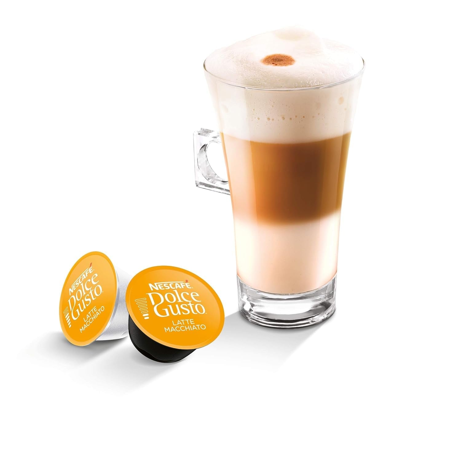 Latte Macchiato | 96 Kaffeekapsel & Latte Macchiato Karamel | 48 Kaffeekapsels | Arabica Robusta Mengsel | Feines Caramell Aroma en heerlijk zacht schuim
