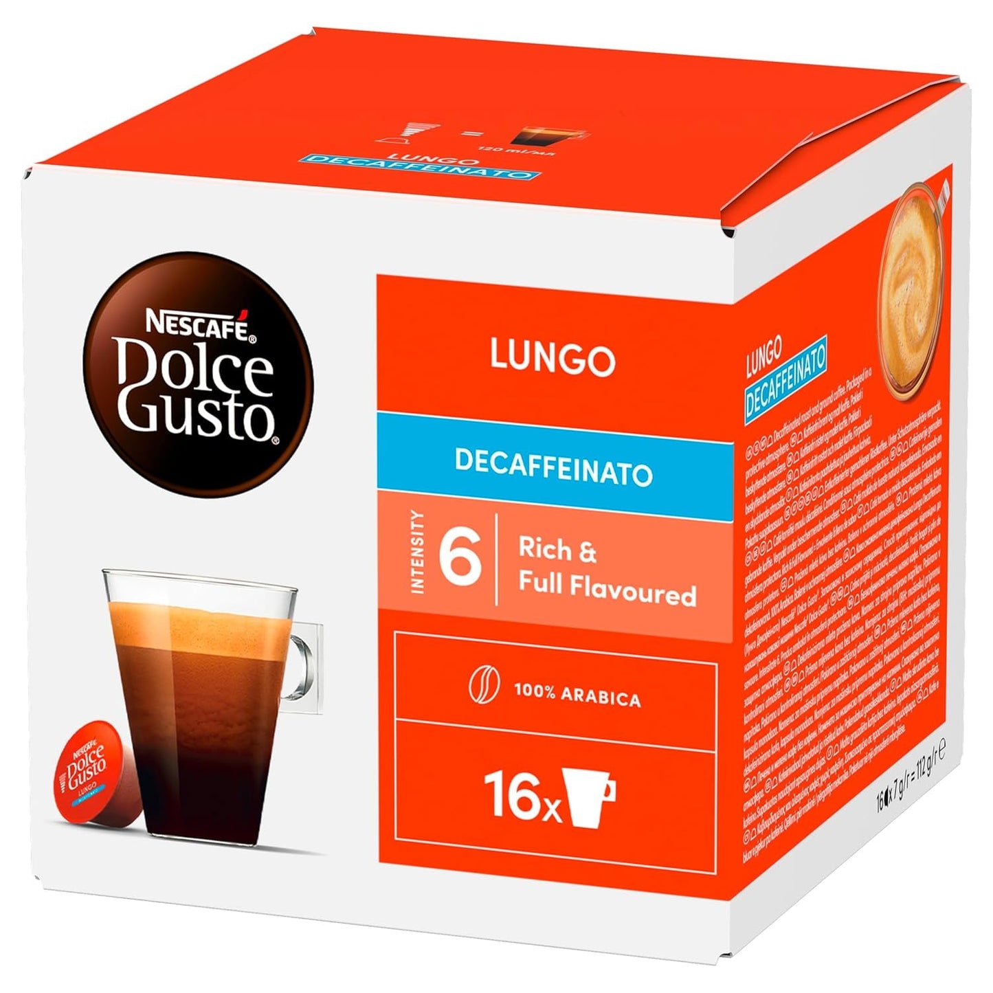 NESCAFÉ DOLCE GUSTO Lungo Decaffeinato koffiecapsules 3er-pakket (3 x 16 capsules)