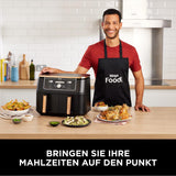 Ninja Foodi AF400EUCP MAX luchtfriteuse met twee zones, heteluchtfriteuse van 9,5 liter, 2 compartimenten, met tang, antiaanbaklaag Huishoudelijke apparaten Naty Shop