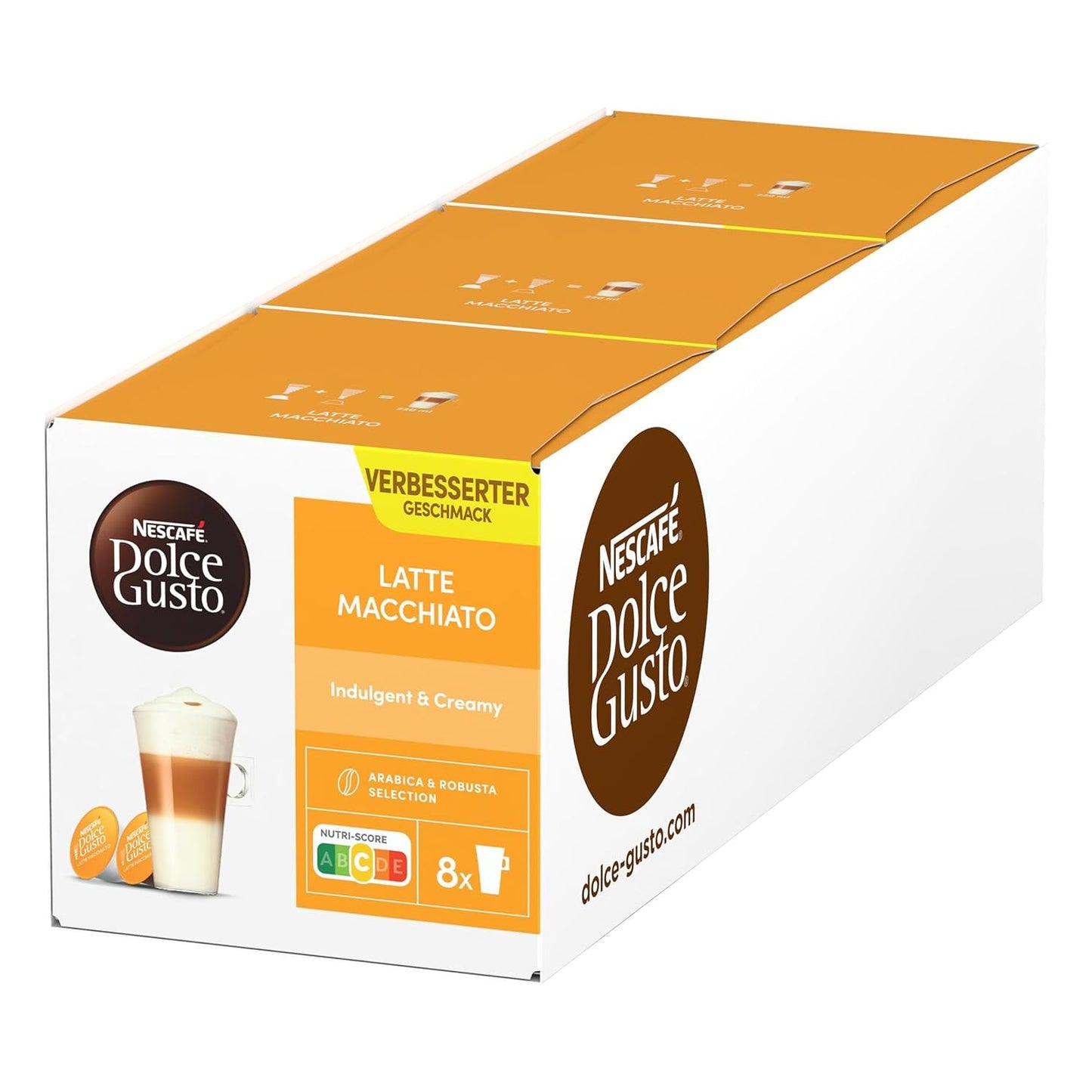 NESCAFÉ DOLCE GUSTO Latte Macchiato Kaffeekapseln 3er-pakket (3 x 16 Kapseln)