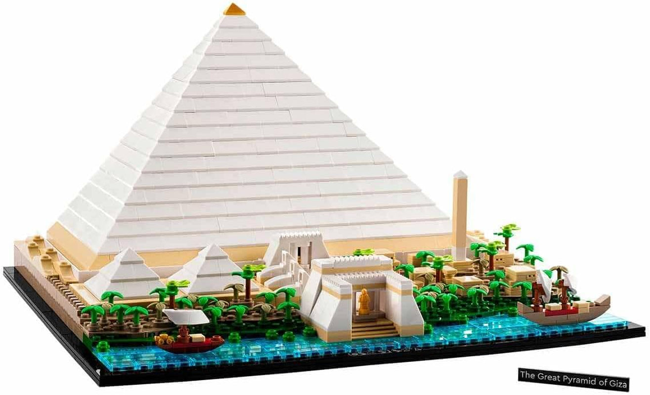 LEGO 21058 Architectuur De Piramide van Cheops Bouwpakket voor ambacht als creatieve hobby, cadeau-idee voor volwassenen, mannen, vrouwen, moeder, vader, creatieve activiteit, beroemde bezienswaardigheden Collectie Bouwsets Besuche in LEGO-Store