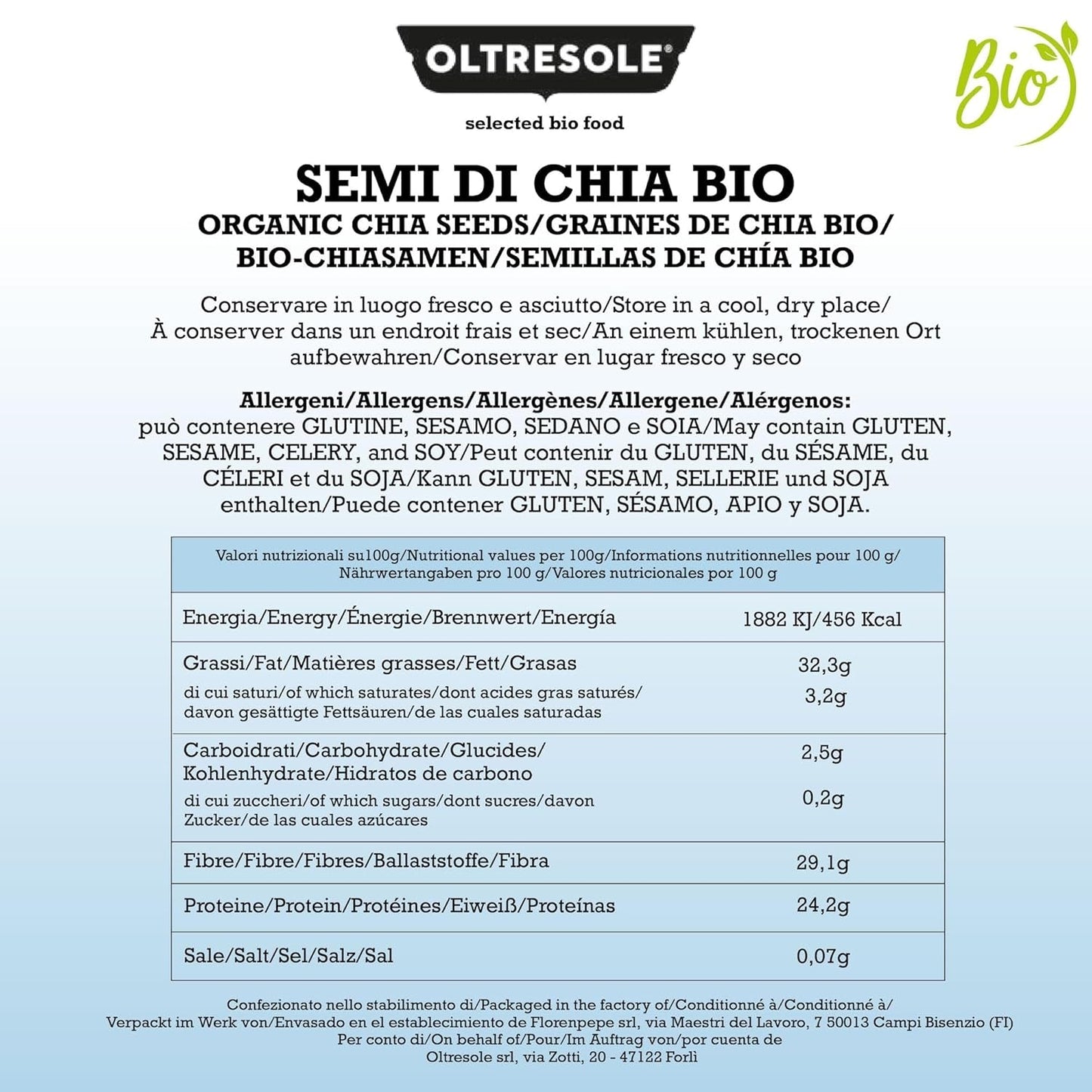 - Biologische chiazaden 3 kg - Biologische rauwe oliezaden, bron van eiwitten en vezels, van nature glutenvrij, ideaal voor salades of verrijkte bakproducten, handige verpakking
